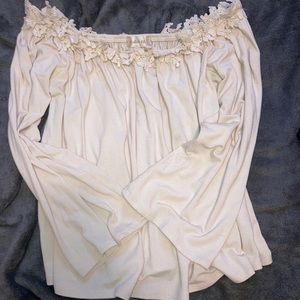 Cream off the shoulder top from Alter’d State